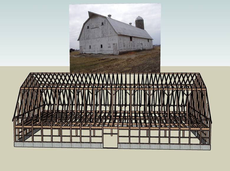 Wray Barn 3D Drawings / Wray Barn Sketch-ups